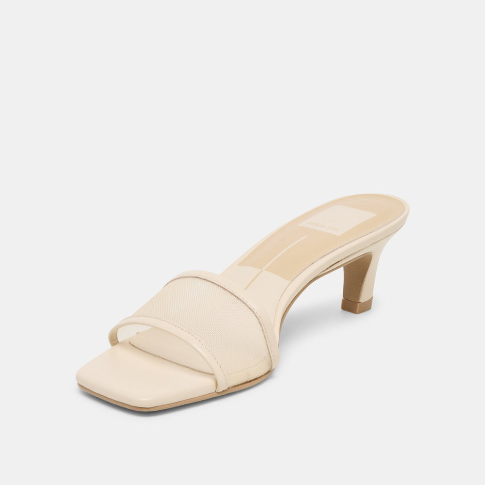Rexa Mesh Creme Mesh Heels / Dolce Vita