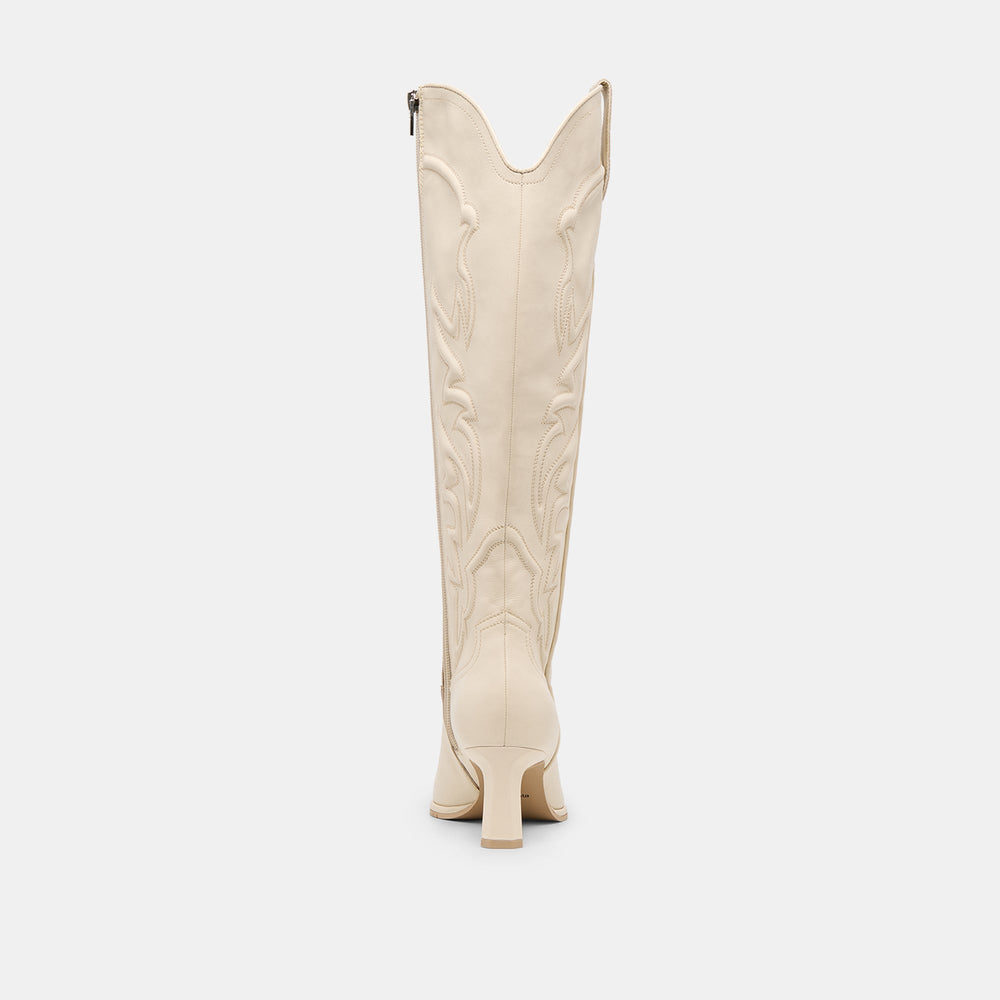 Alisa Creme Leather Boots / Dolce Vita