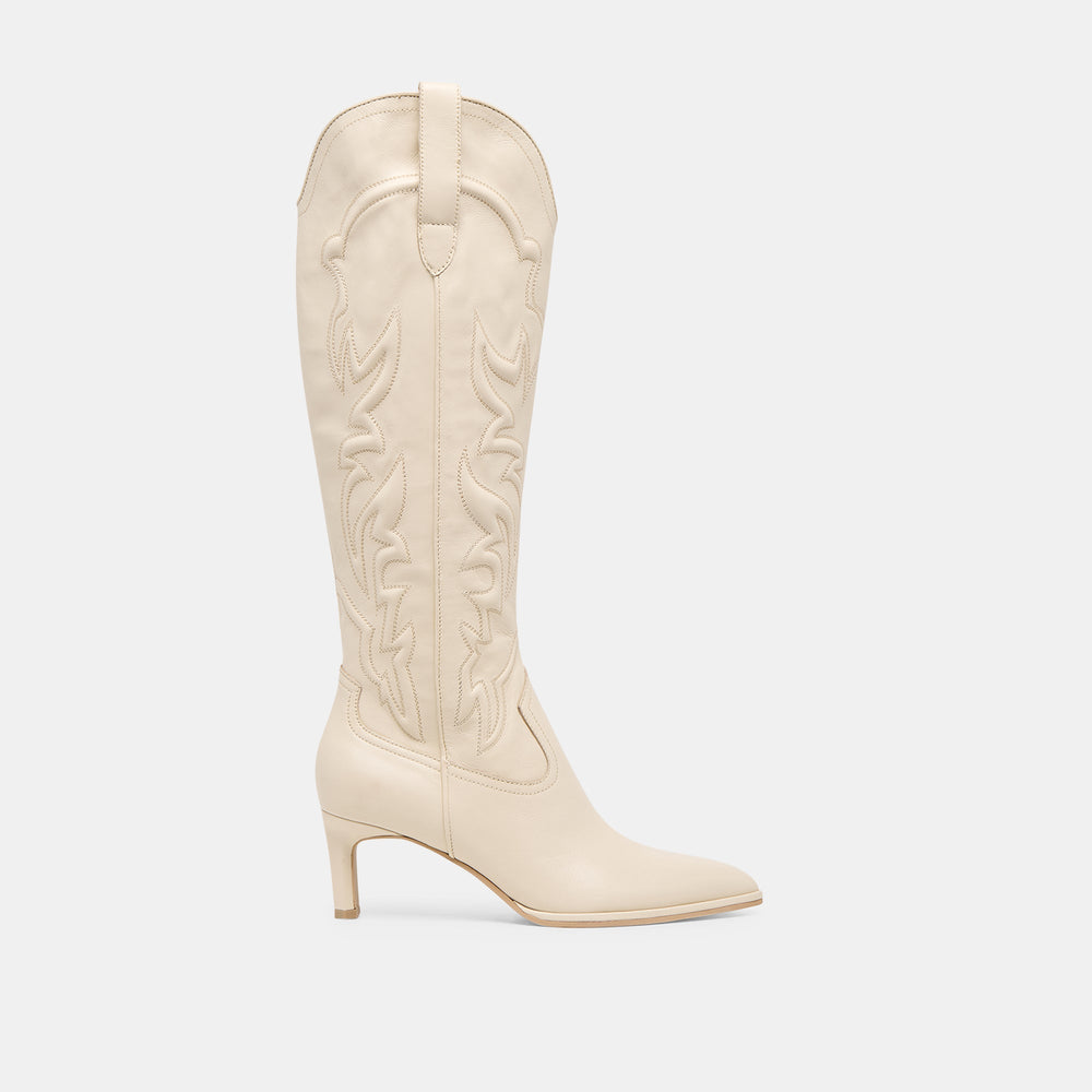 Alisa Creme Leather Boots / Dolce Vita