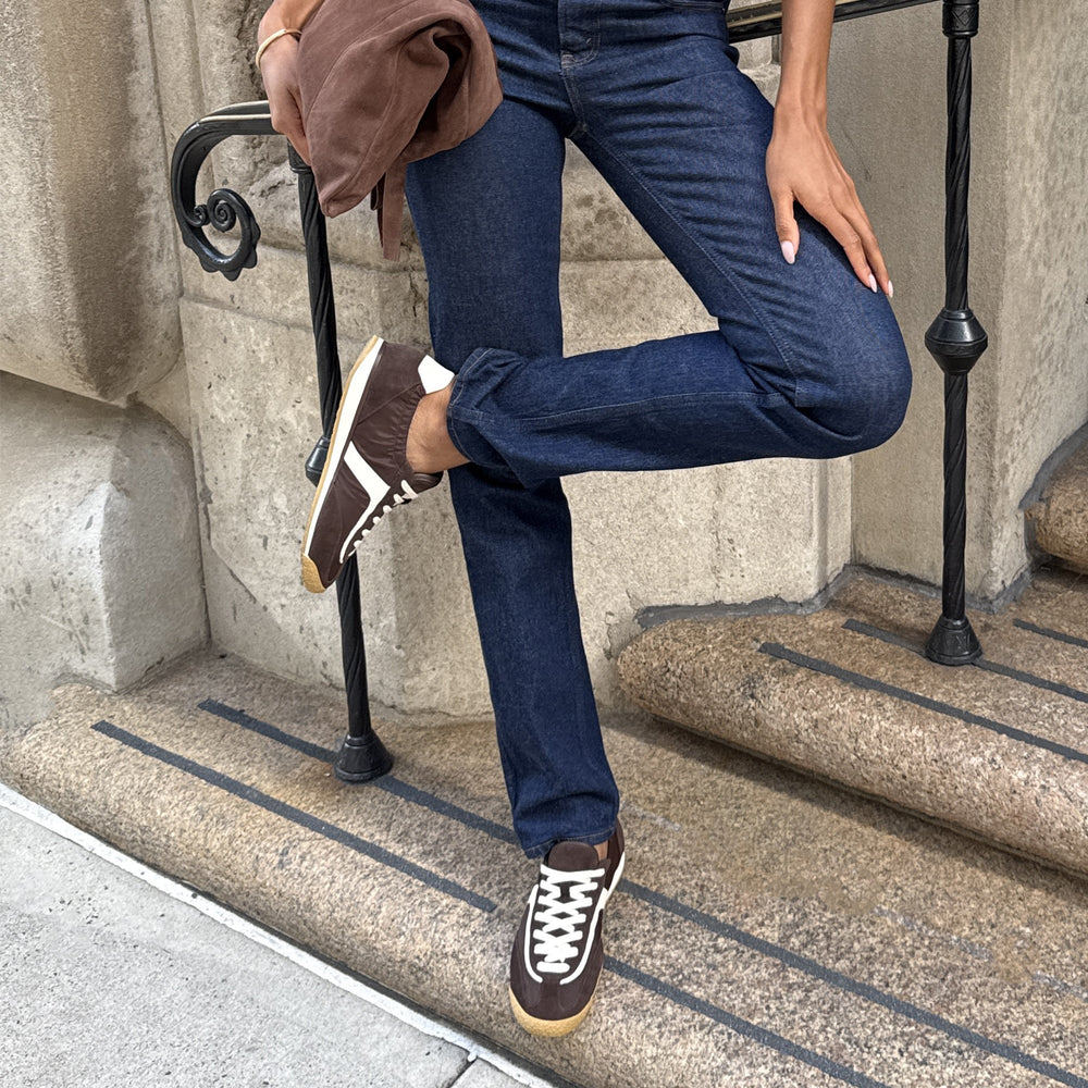 Sariya Dk Brown Nylon Sneakers / Dolce Vita