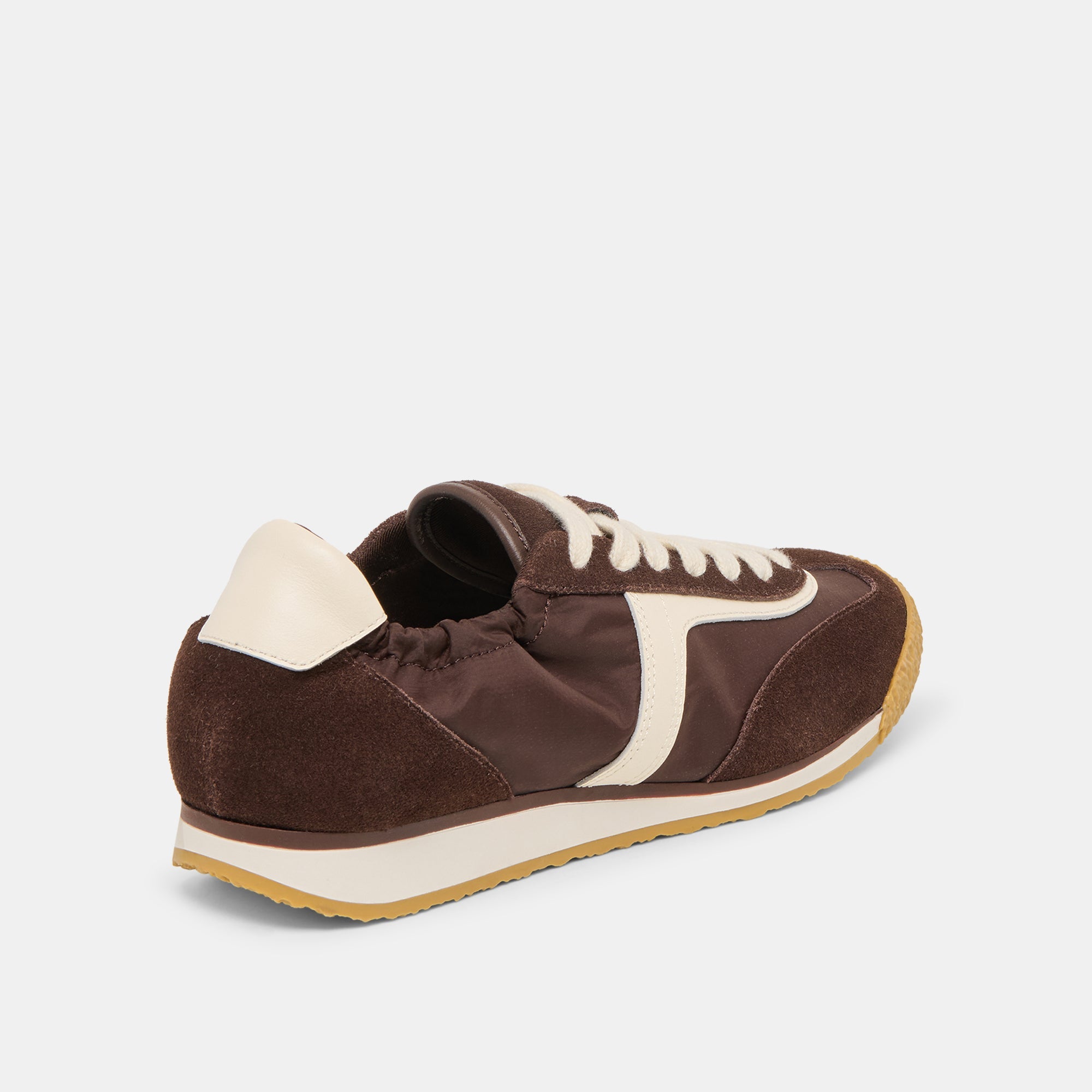 Sariya Dk Brown Nylon Sneakers / Dolce Vita