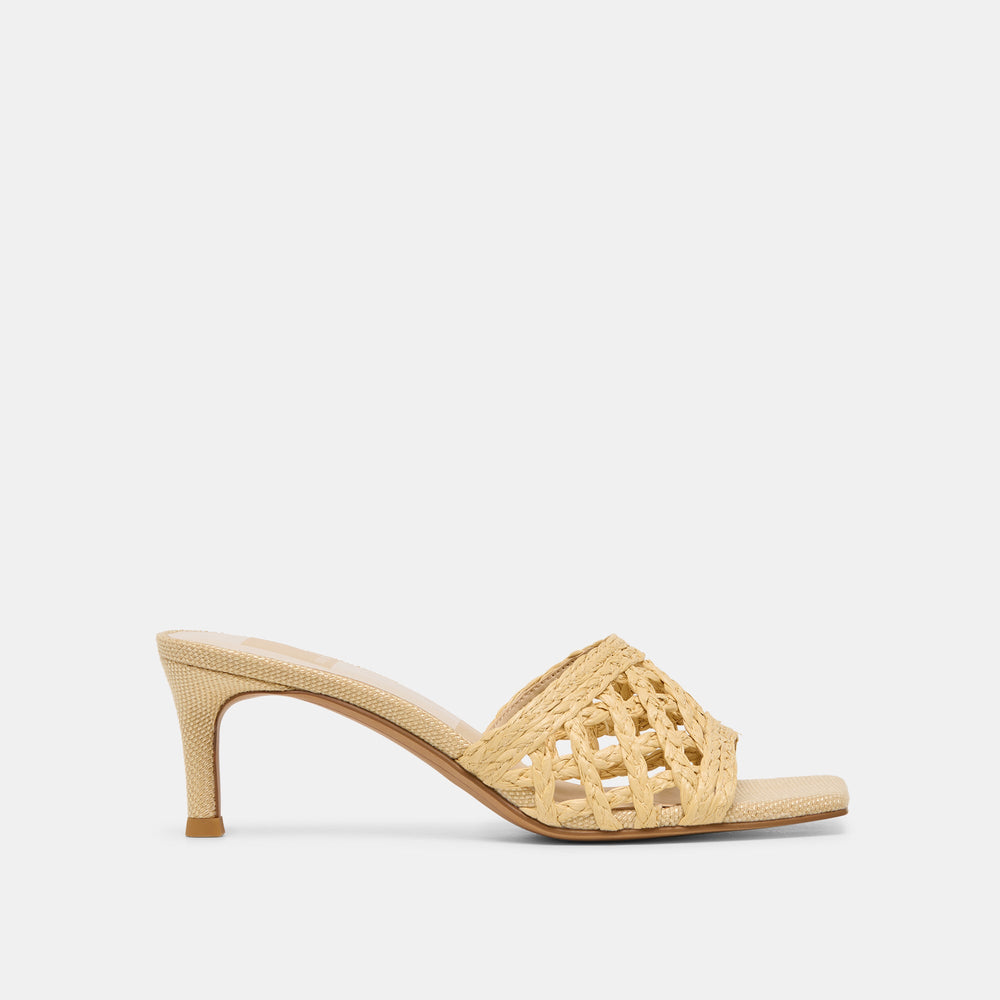 Bowen Lt Natural Raffia Heels / Dolce Vita