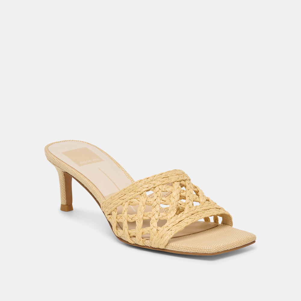 Bowen Lt Natural Raffia Heels / Dolce Vita