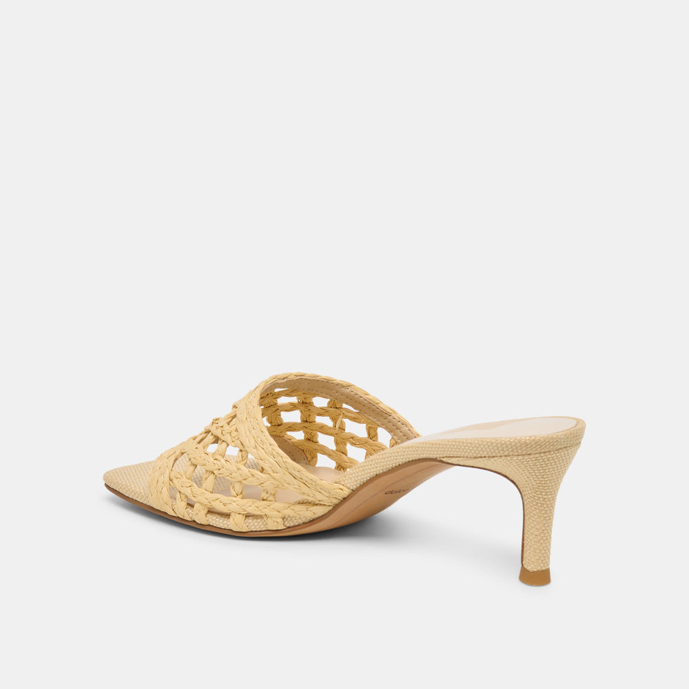 Bowen Lt Natural Raffia Heels / Dolce Vita
