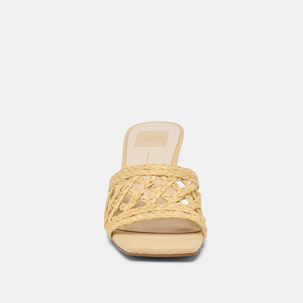 Bowen Lt Natural Raffia Heels / Dolce Vita