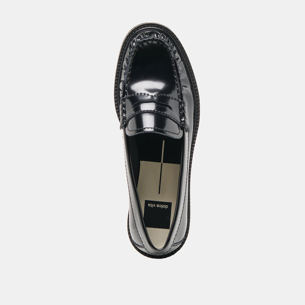 Merek Midnight Boxleather Loafers / Dolce Vita