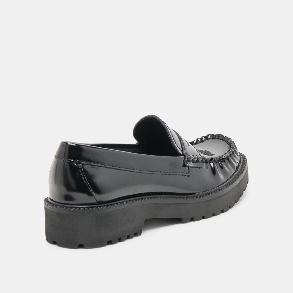 Merek Midnight Boxleather Loafers / Dolce Vita