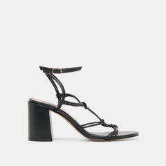 Fizzy Black Leather Heels / Dolce Vita