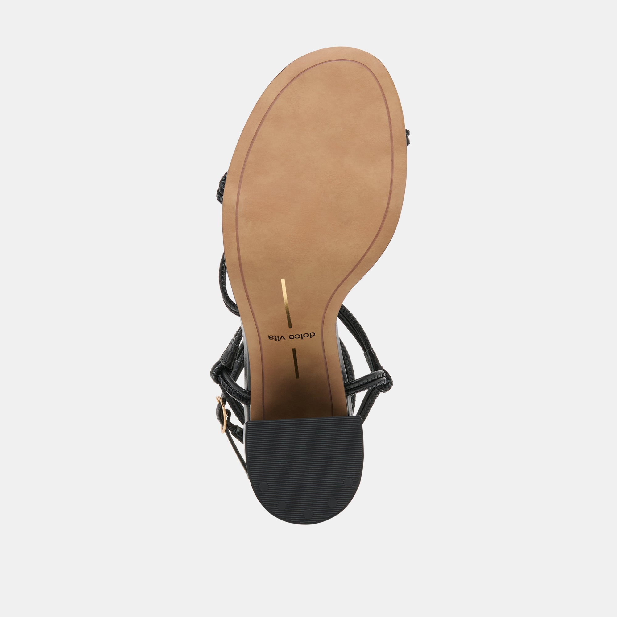 Fizzy Black Leather Heels / Dolce Vita