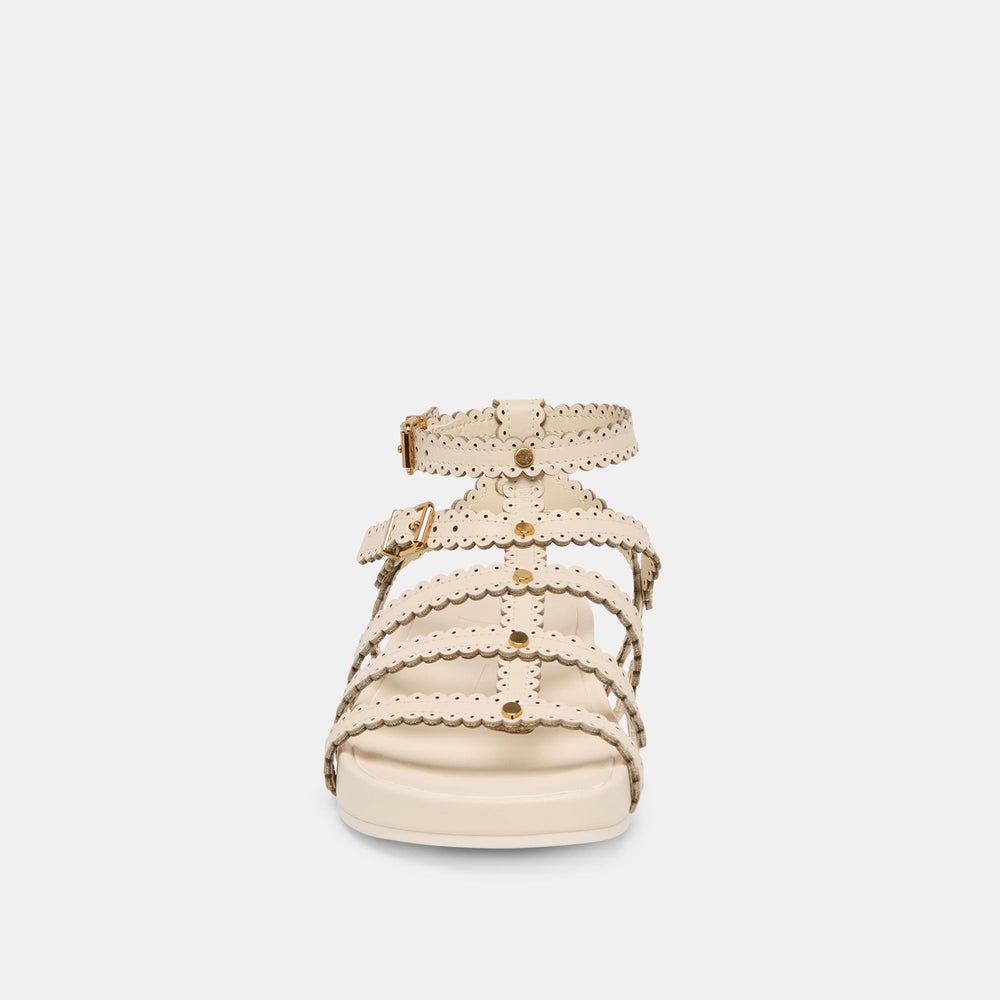 Susana Creme Leather Sandals / Dolce Vita