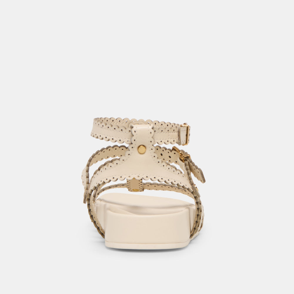 Susana Creme Leather Sandals / Dolce Vita