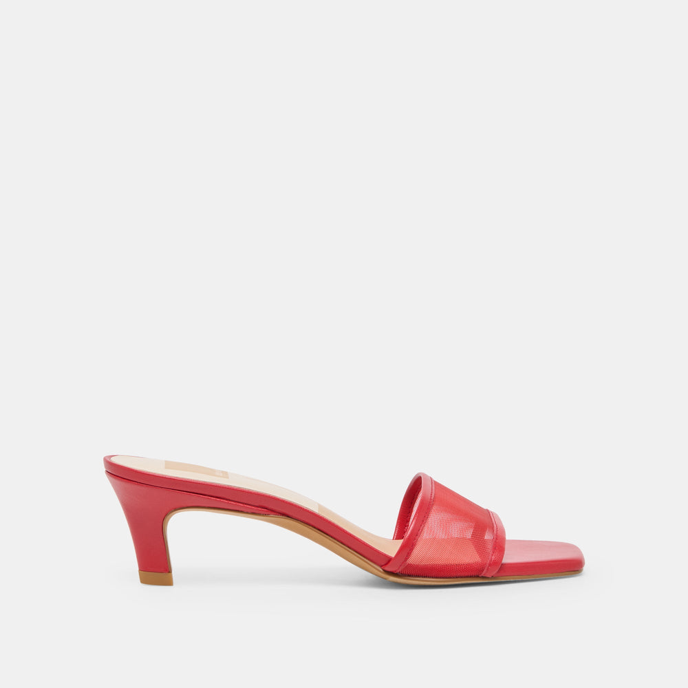 Rexa Mesh Cherry Mesh Heels / Dolce Vita