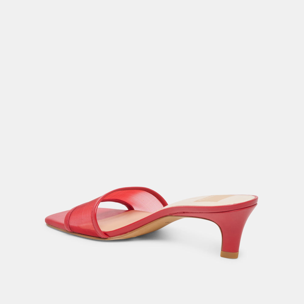 Rexa Mesh Cherry Mesh Heels / Dolce Vita