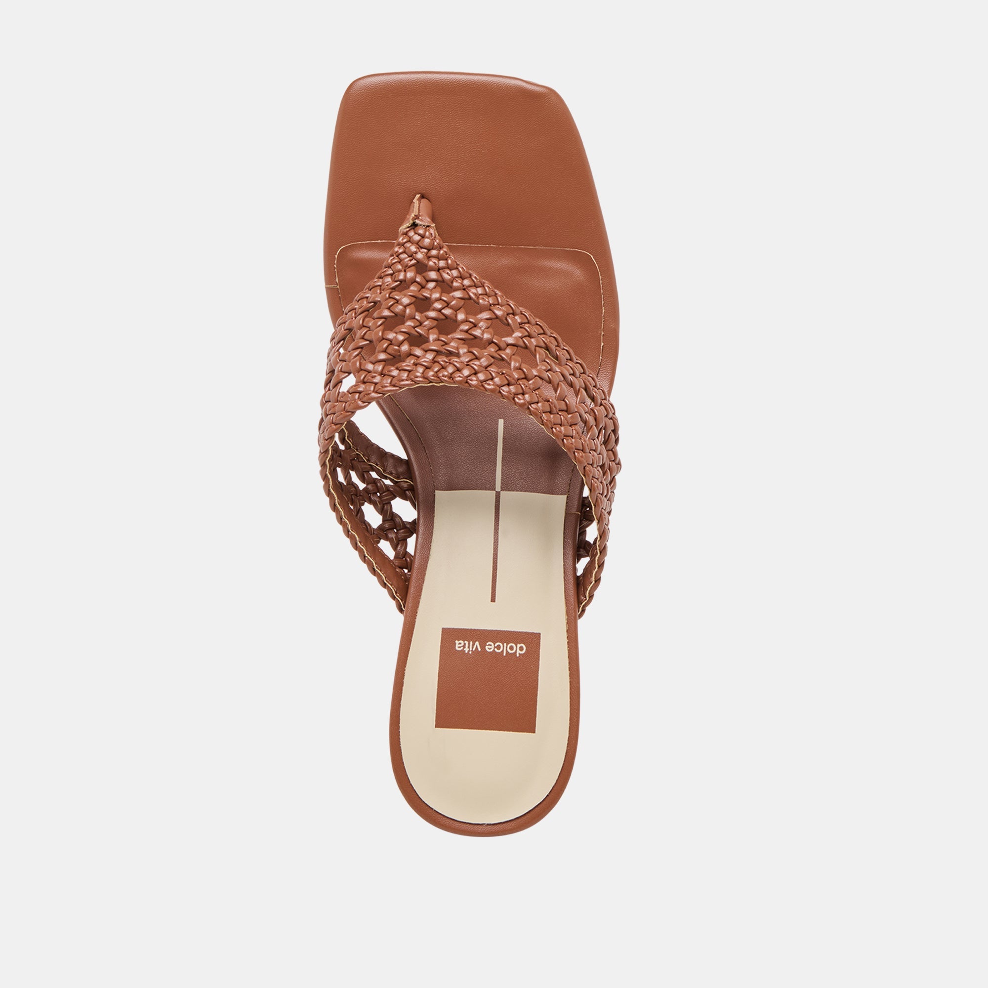 Barlo Cognac Woven Stella Heels / Dolce Vita