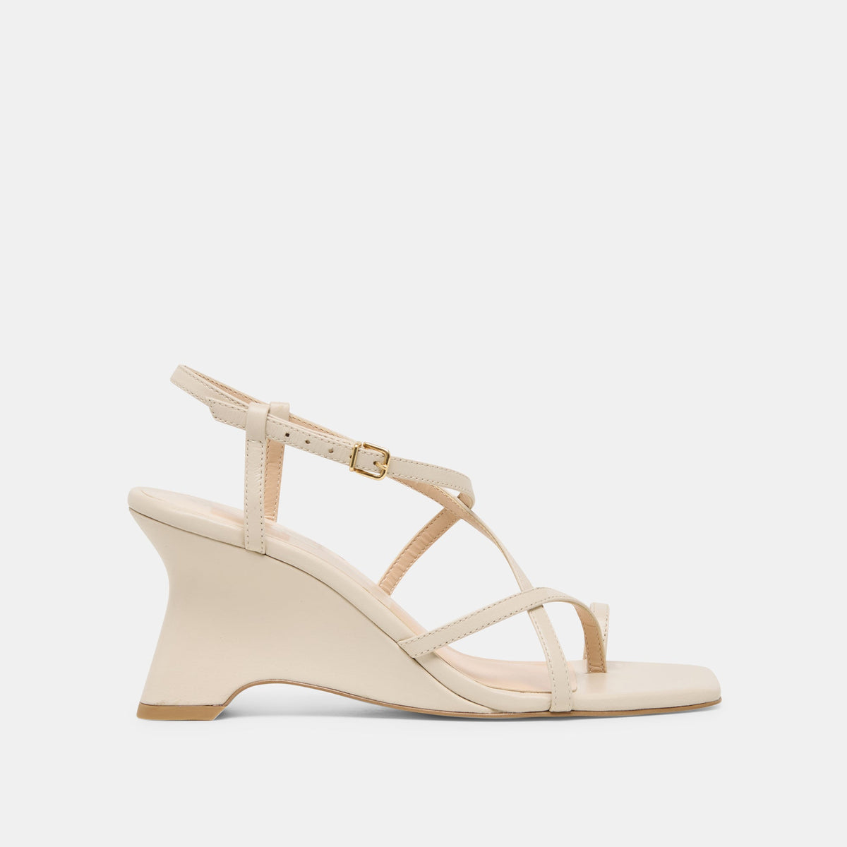 Aylee Cream Leather Wedges / Dolce Vita