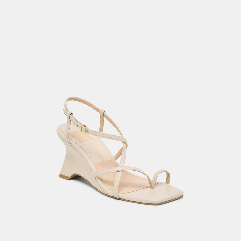 Aylee Cream Leather Wedges / Dolce Vita