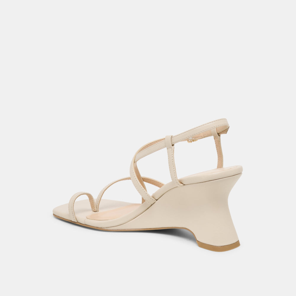 Aylee Cream Leather Wedges / Dolce Vita