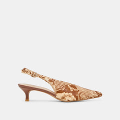 Alenna Brown Snake Calf Hair Heels / Dolce Vita