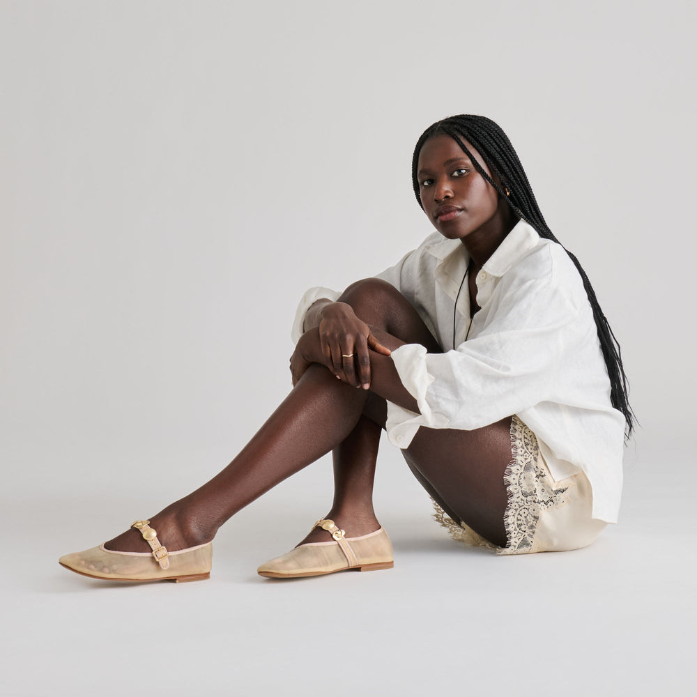 Relan French Vanilla Mesh Ballet Flats / Dolce Vita