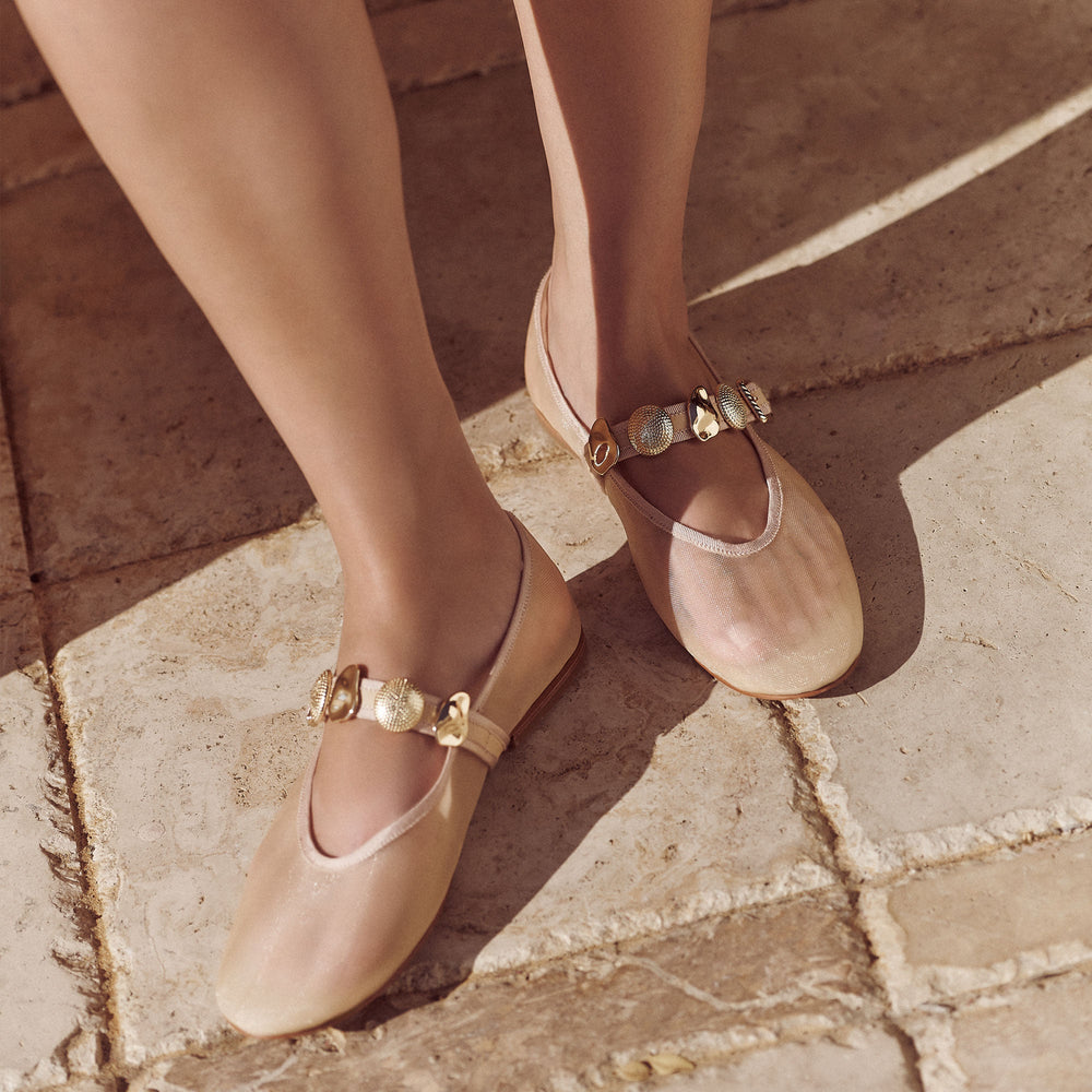 Relan French Vanilla Mesh Ballet Flats / Dolce Vita
