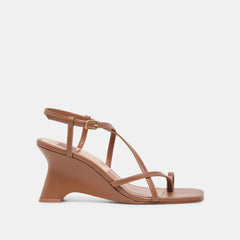 Aylee Cognac Leather Wedges / Dolce Vita