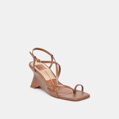 Aylee Cognac Leather Wedges / Dolce Vita