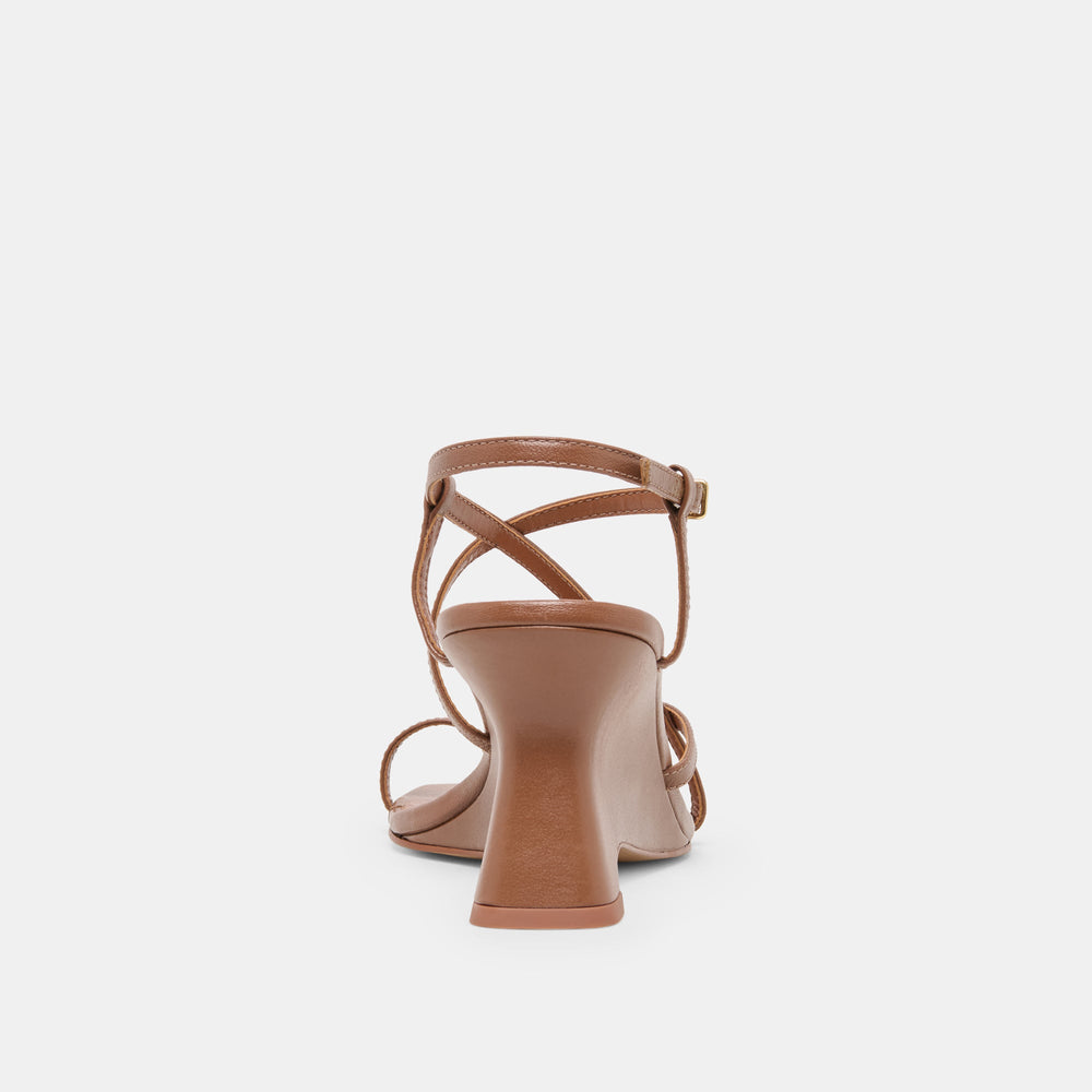 Aylee Cognac Leather Wedges / Dolce Vita