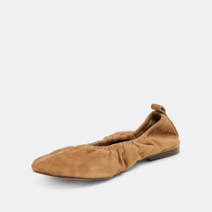Conrad Lt Brown Suede Ballet Flats / Dolce Vita