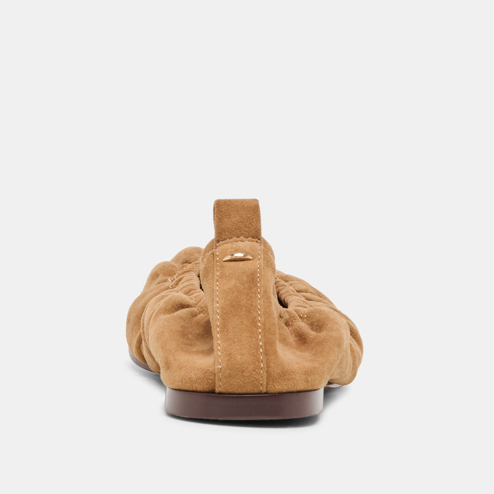 Conrad Lt Brown Suede Ballet Flats / Dolce Vita