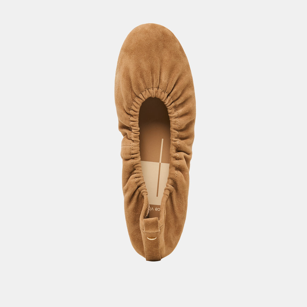 Conrad Lt Brown Suede Ballet Flats / Dolce Vita