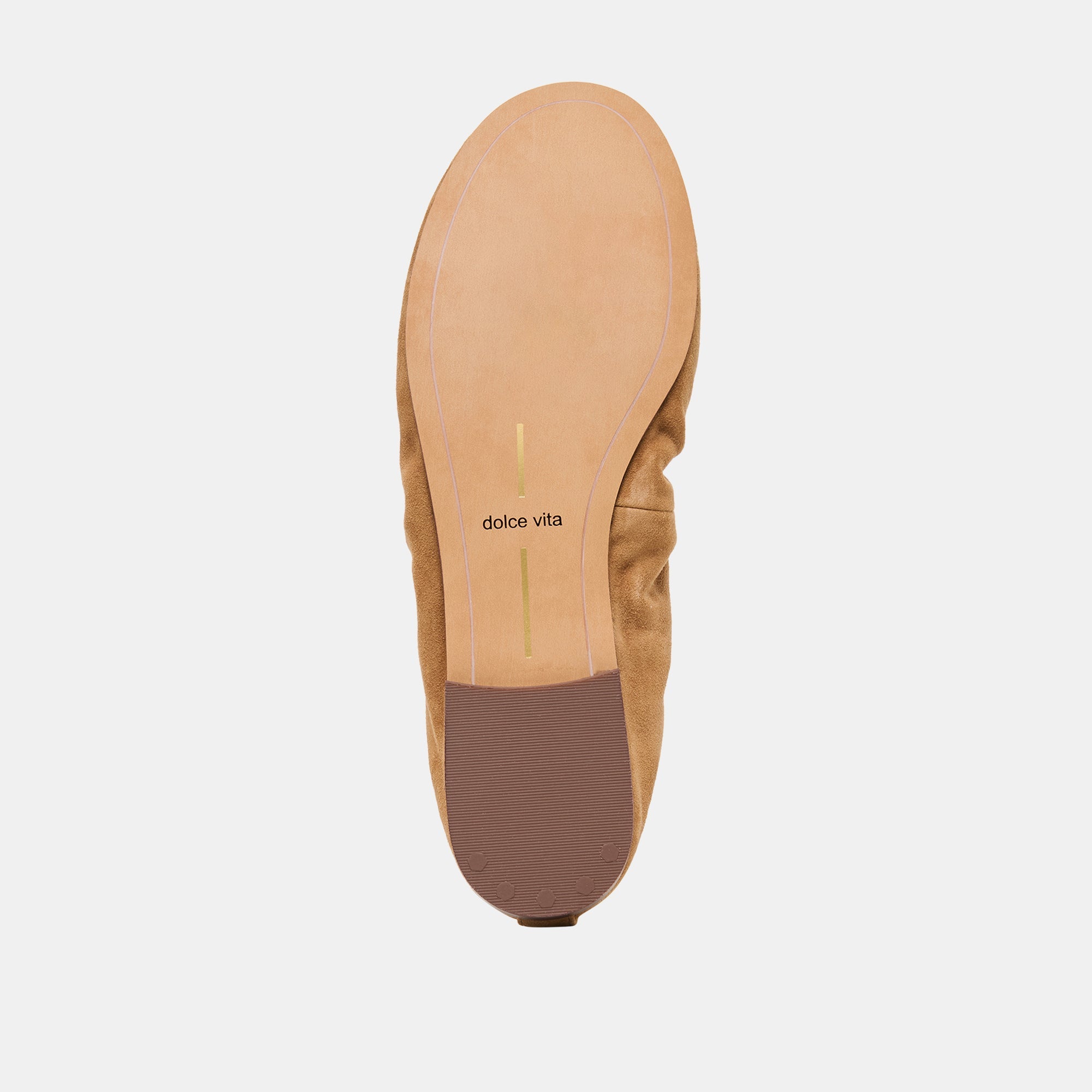 Conrad Lt Brown Suede Ballet Flats / Dolce Vita
