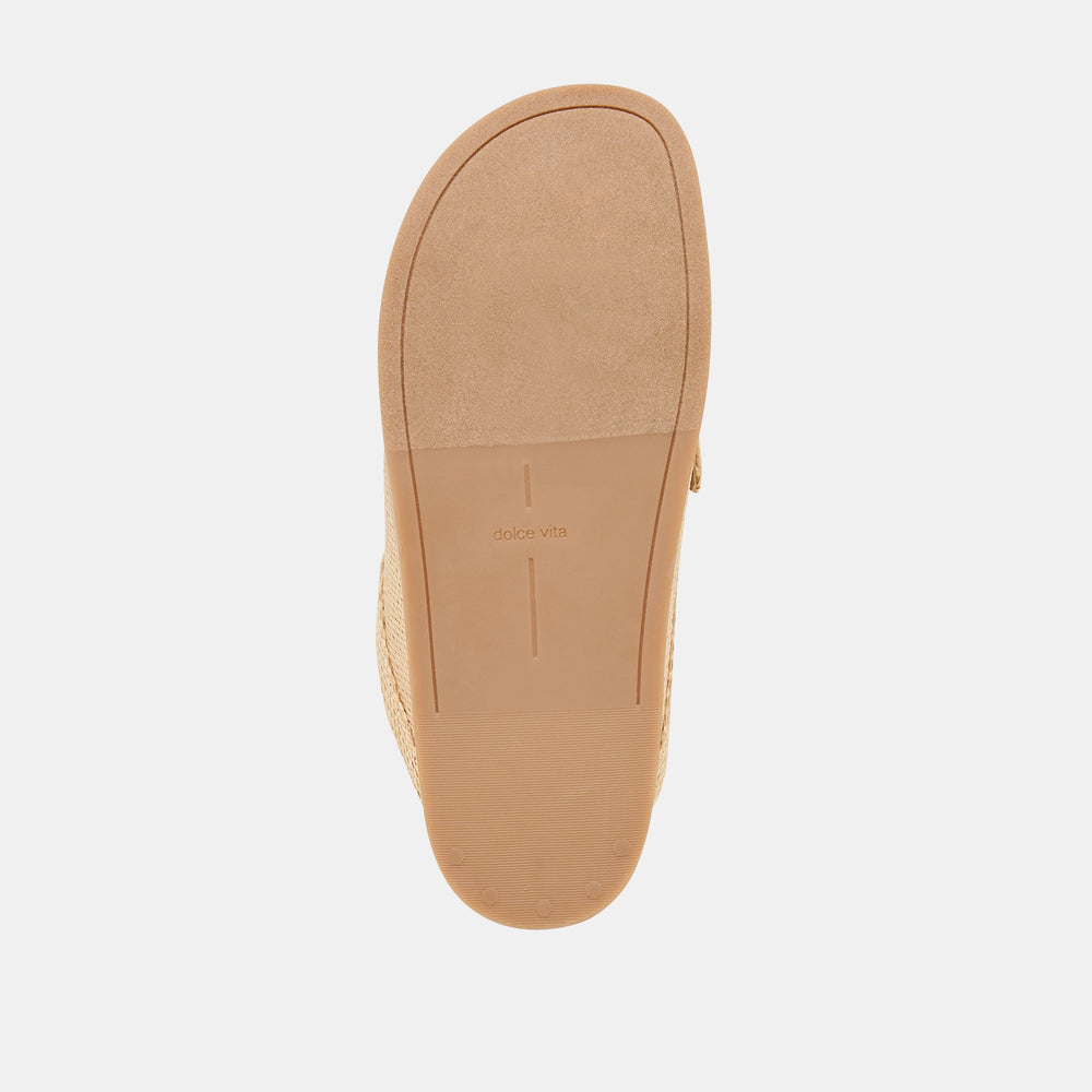 Jodero Lt Natural Raffia Flats / Dolce Vita