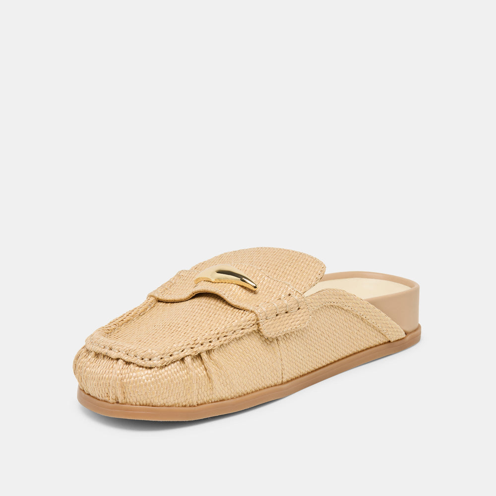 Jodero Lt Natural Raffia Flats / Dolce Vita