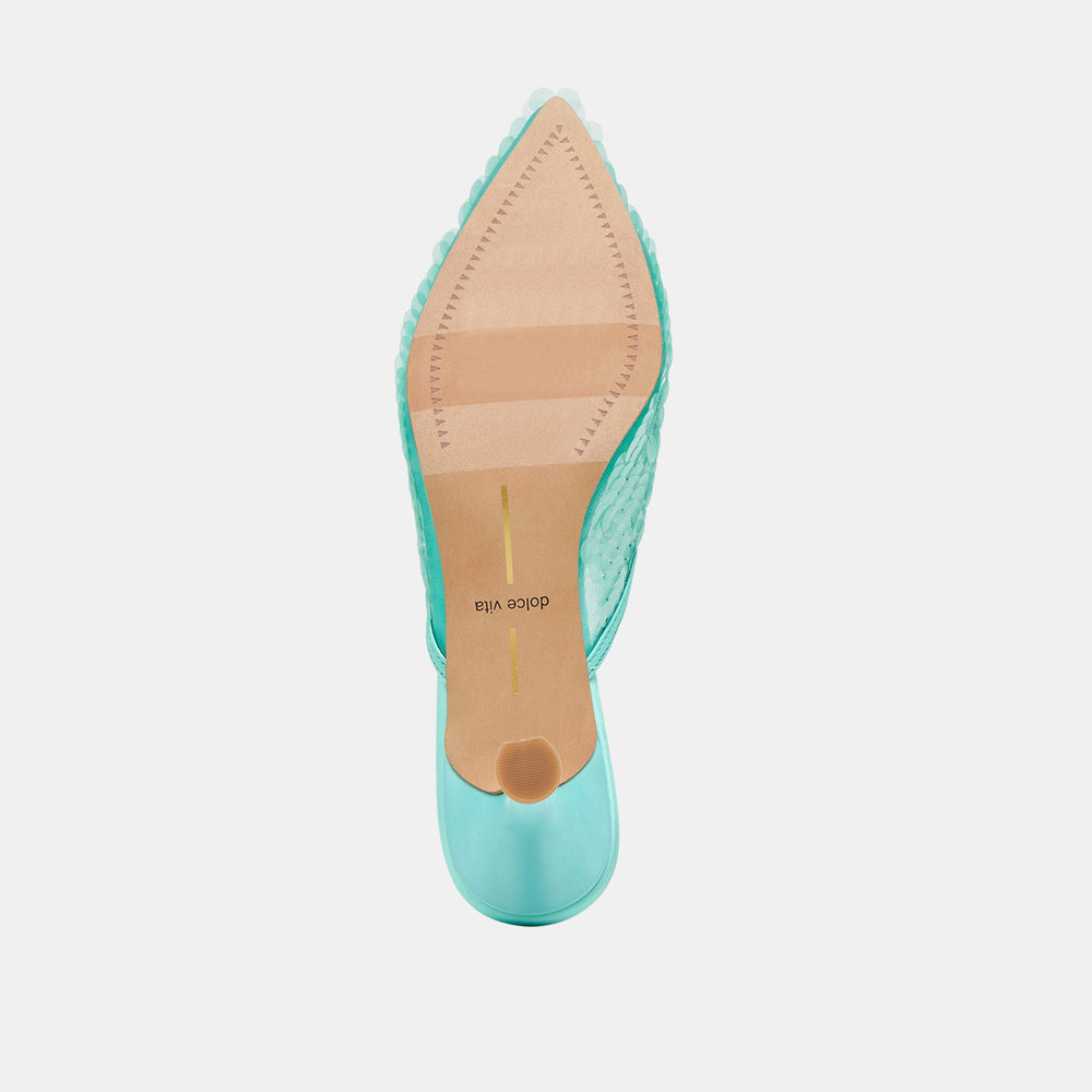 Cleo Sequin Aqua Sequin Heels / Dolce Vita