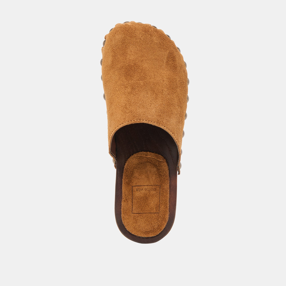 Alanis Chestnut Suede Flats / Dolce Vita