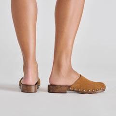 Alanis Chestnut Suede Flats / Dolce Vita