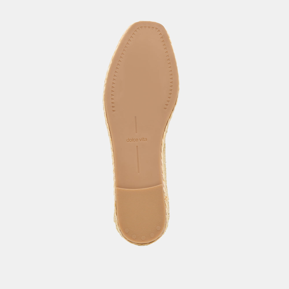 Tianna Lt Natural Raffia Lace Ballet Flats / Dolce Vita