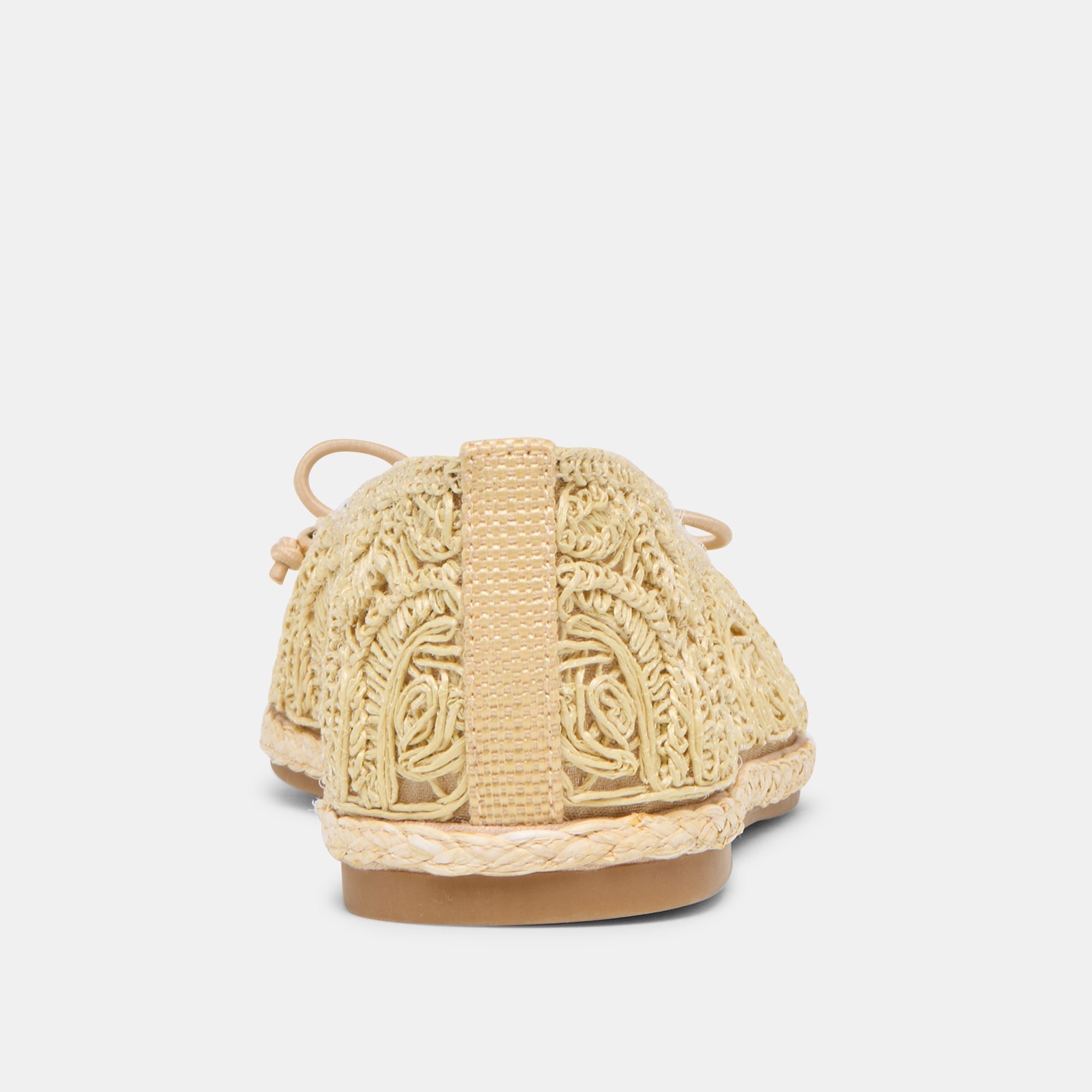 Tianna Lt Natural Raffia Lace Ballet Flats / Dolce Vita