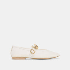 Relan Mesh White Mesh Ballet Flats / Dolce Vita