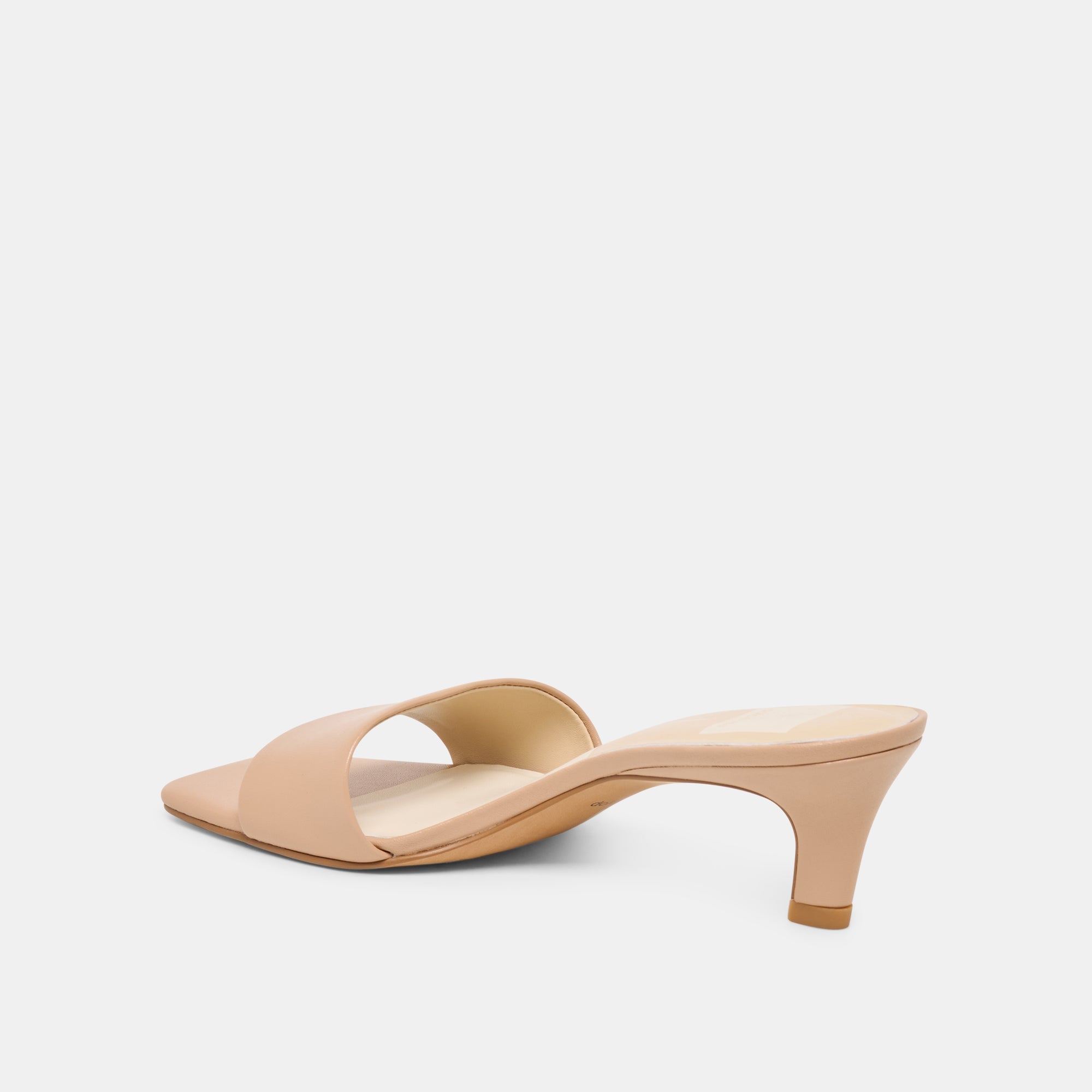 Rexa Wide Light Tan Leather Heels / Dolce Vita