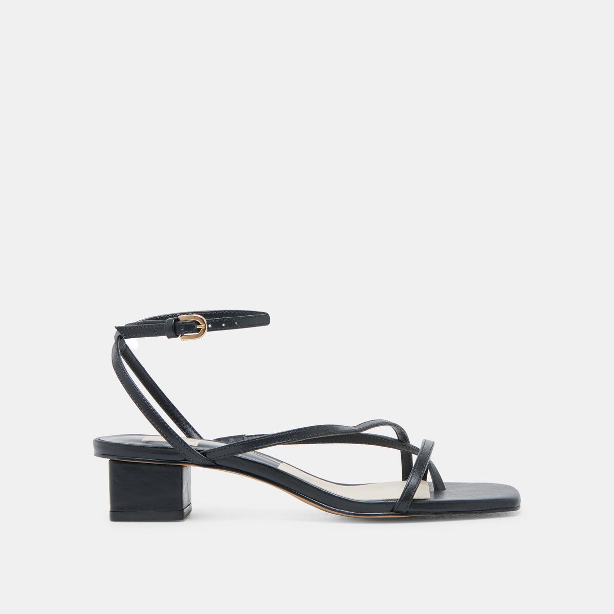Karlos Wide Black Leather Sandals / Dolce Vita