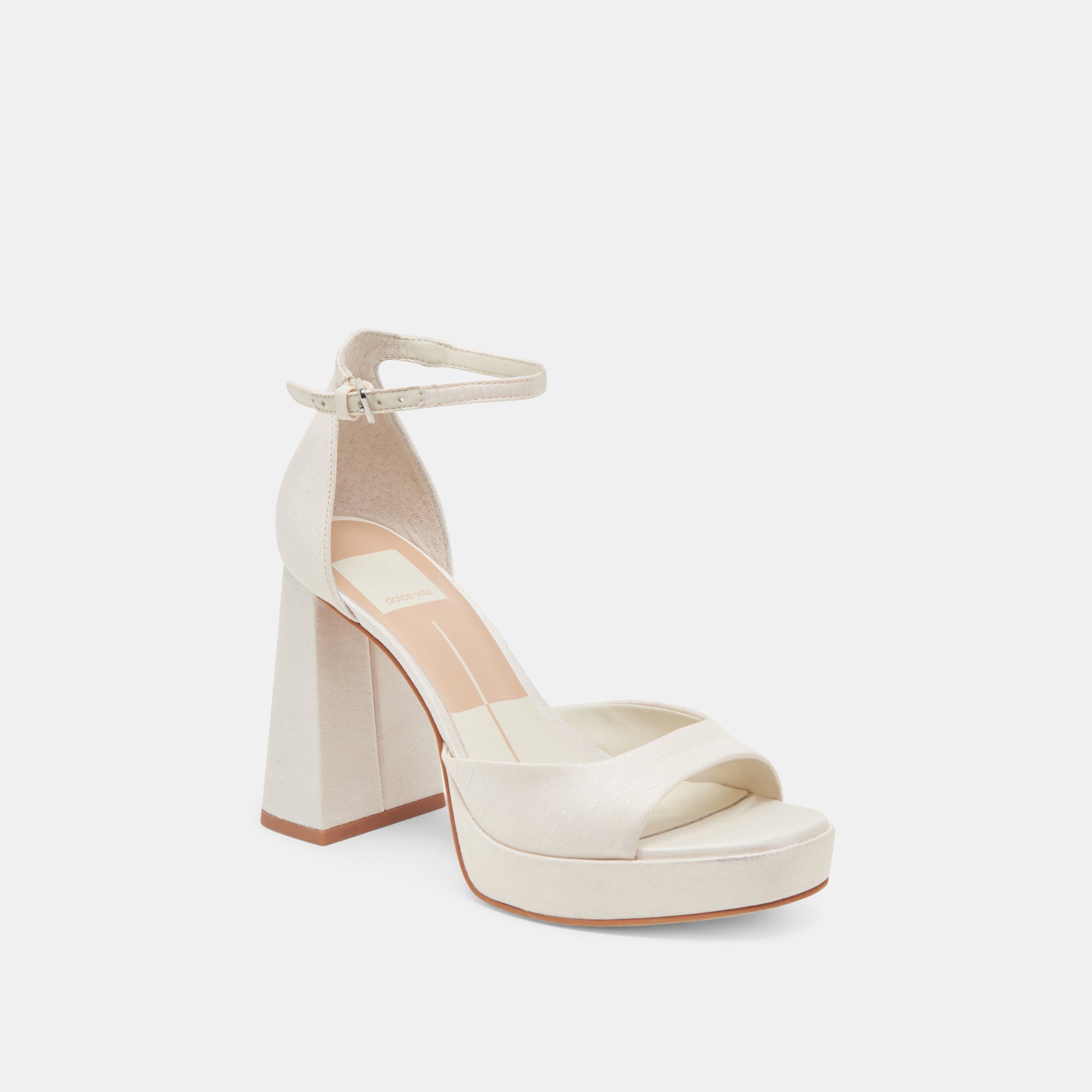 PANDRO WIDE HEELS WHITE SATIN
 – Dolce Vita / Dolce Vita