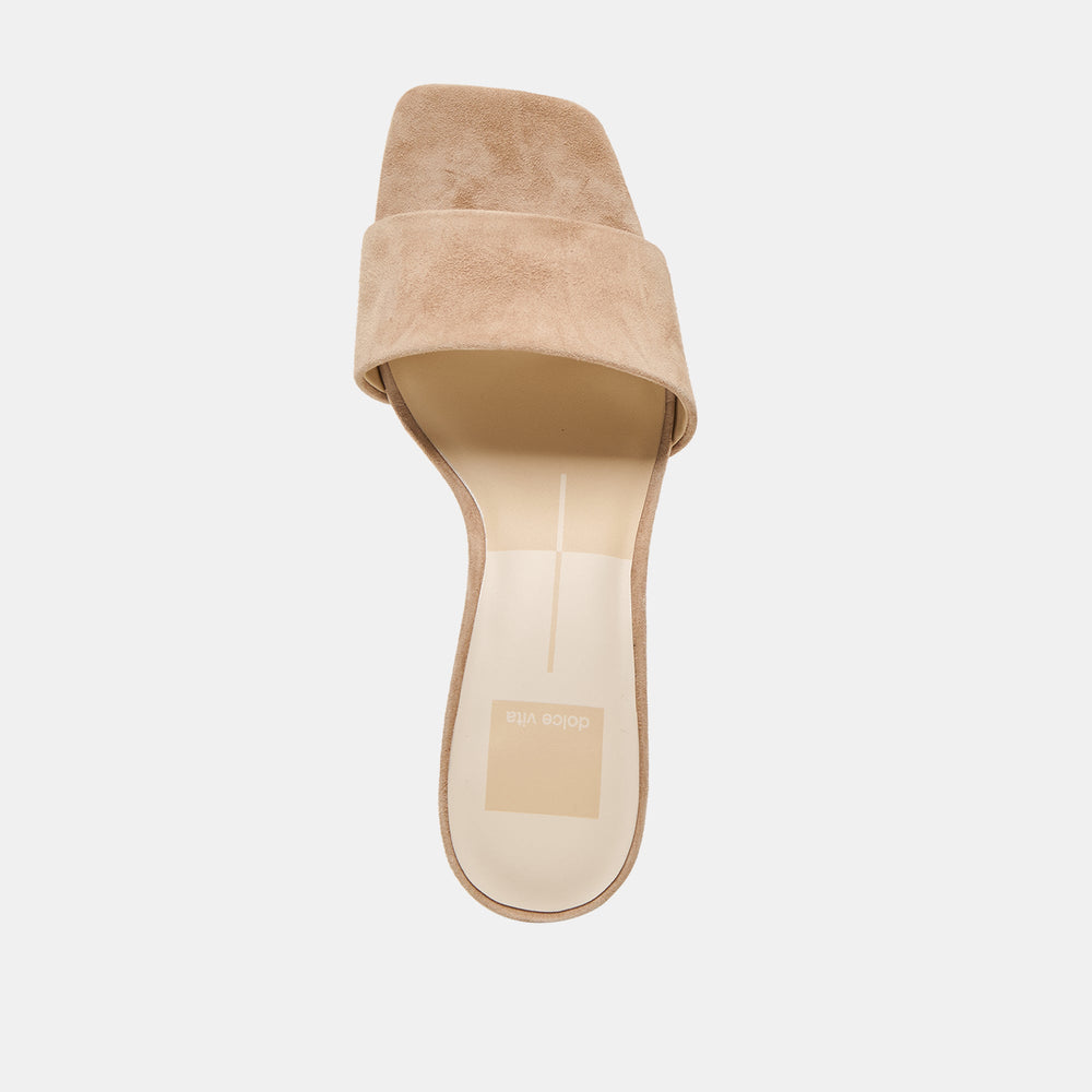 Qaily Wide Camel Suede Wedges / Dolce Vita