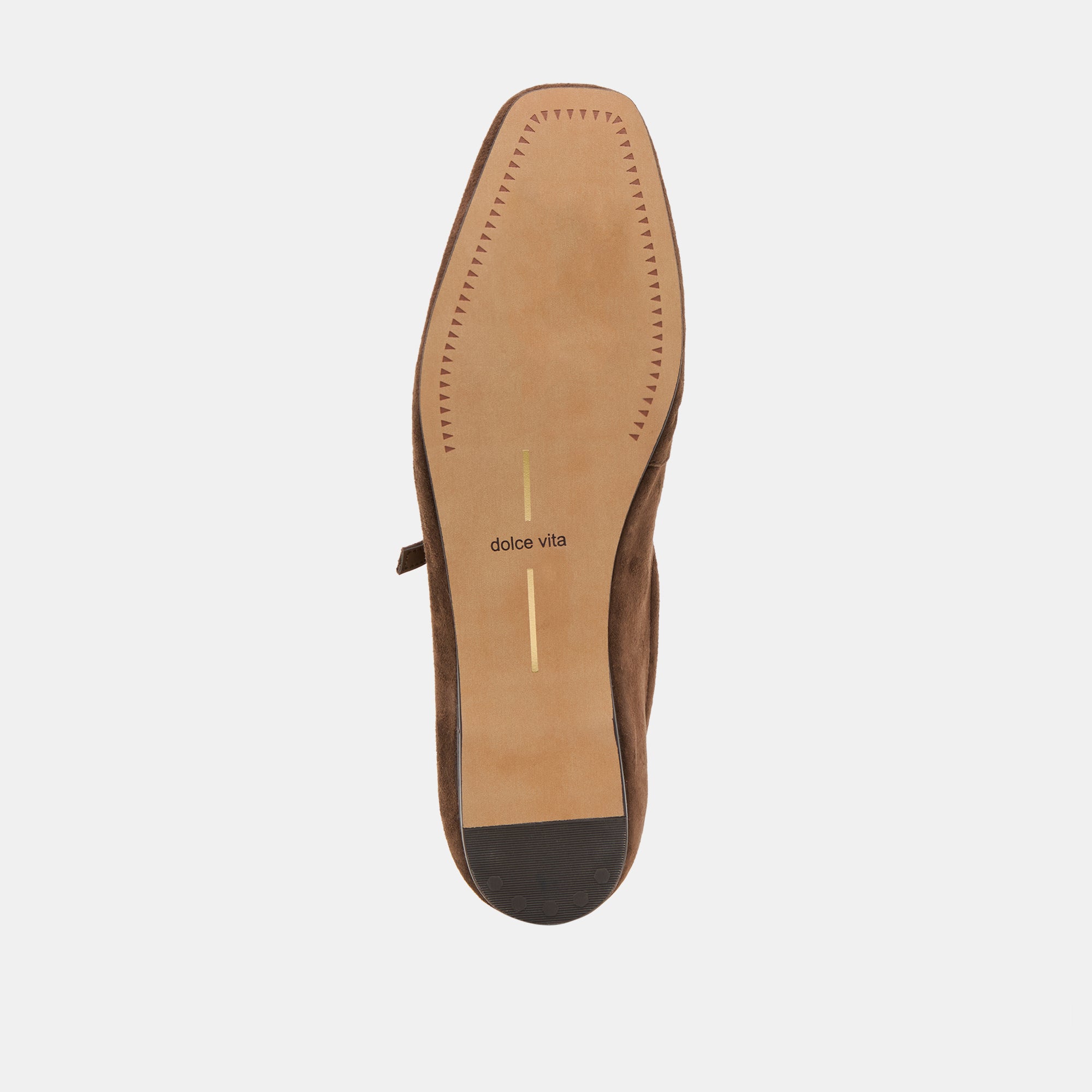 Reyes Wide Dk Brown Suede Ballet Flats / Dolce Vita