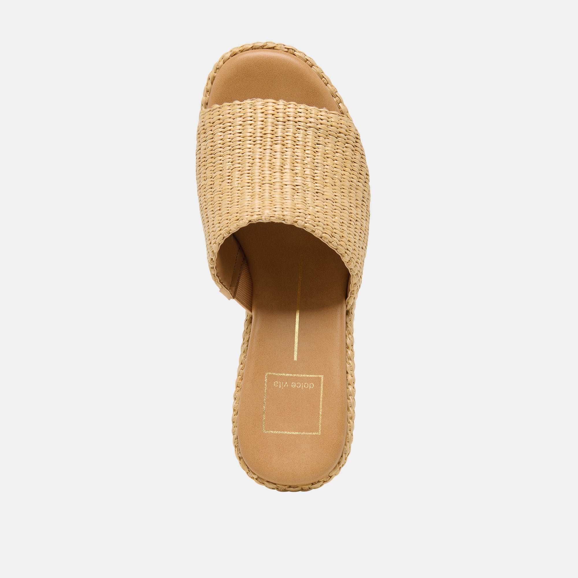 Joclyn Wide Lt Natural Raffia Wedges / Dolce Vita