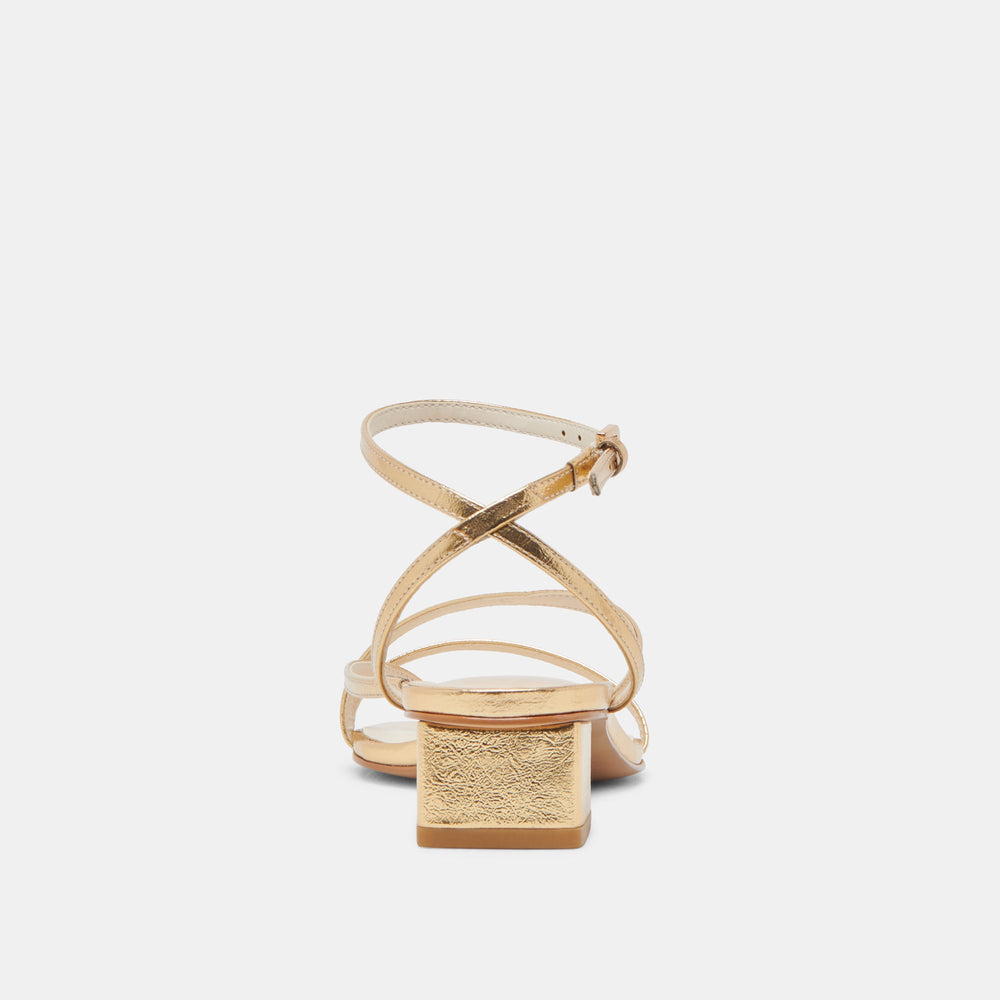 Karlos Wide Gold Metallic Stella Sandals / Dolce Vita