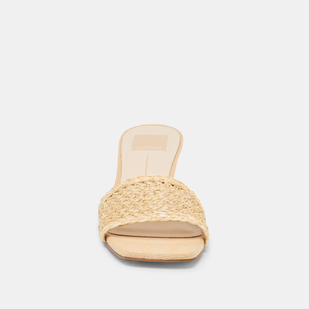 Qaily Wide Lt Natural Raffia Wedges / Dolce Vita