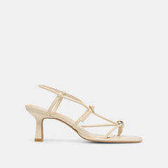 Manji Wide Creme Leather Heels / Dolce Vita