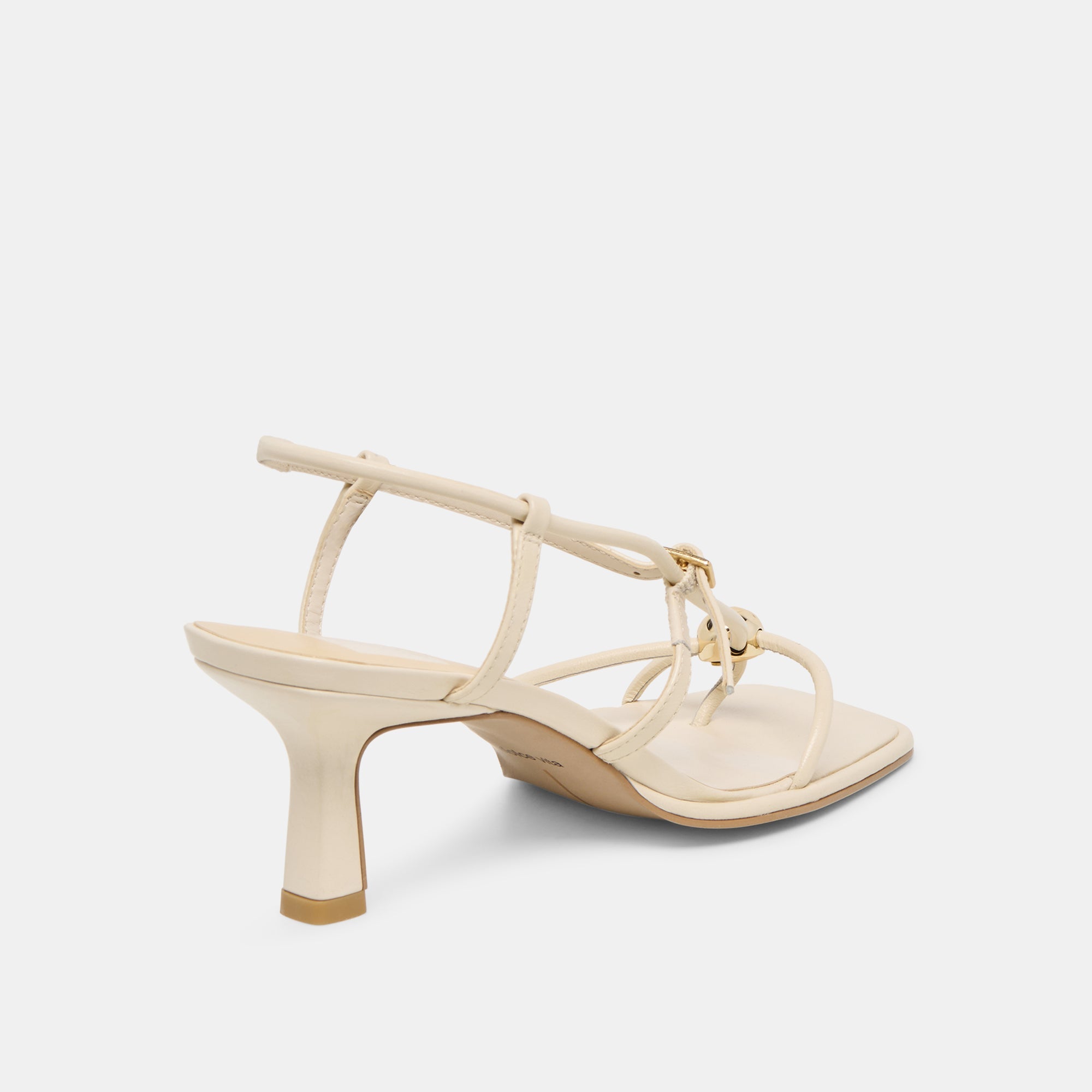 Manji Wide Creme Leather Heels / Dolce Vita