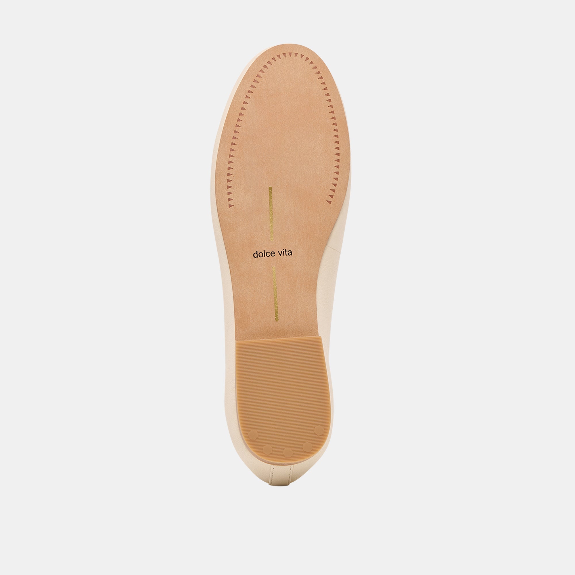 Ritla Wide Bone Leather Ballet Flats / Dolce Vita